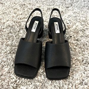 Matt & Nat Plunge Women’s Slingback Black Sandals, EUR 41/US 10-10.5